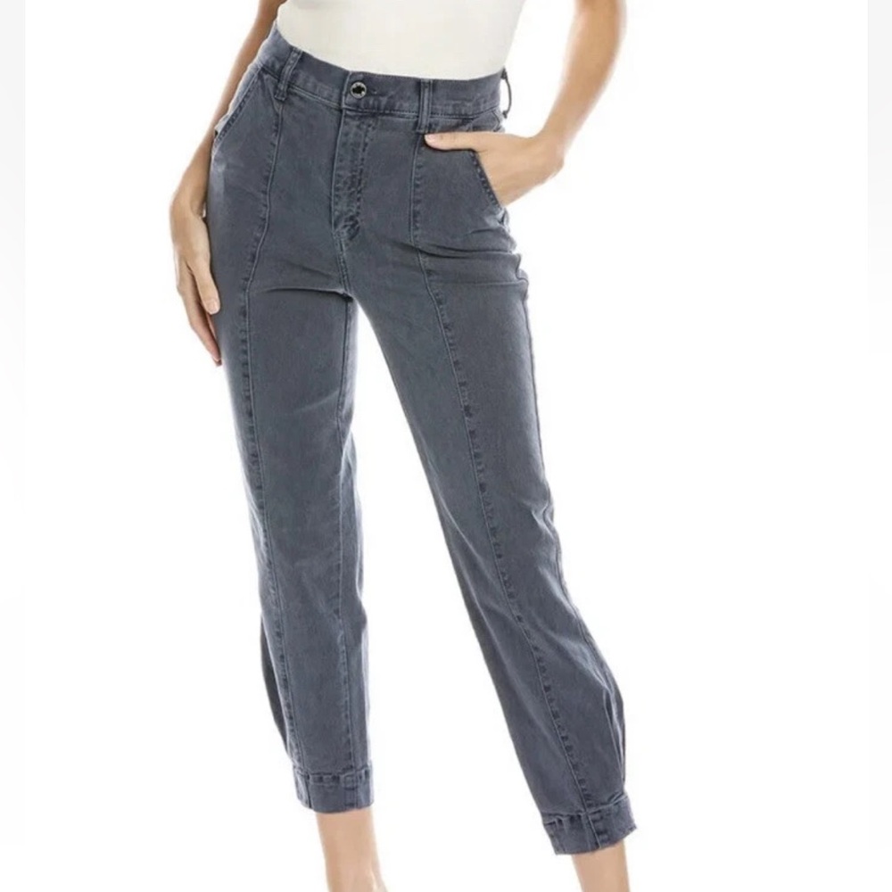 Le Jean Paloma‎ Jogger Ankle Jeans High Rise Faded Charcoal Wash Size 29